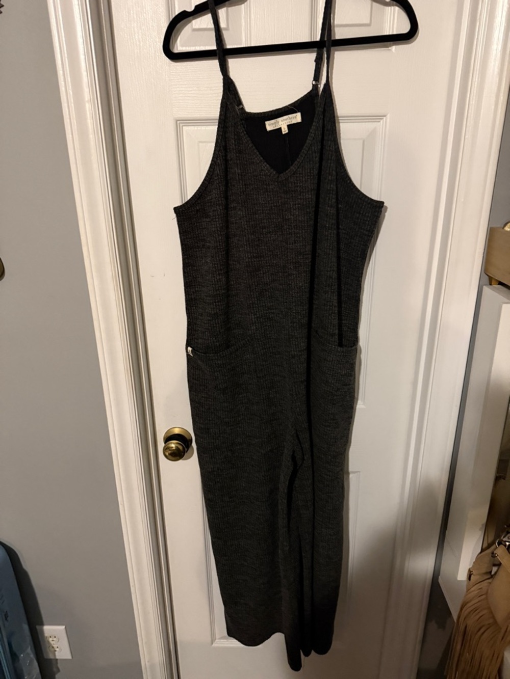 Simply Southern Black Textured V-Neck Tank